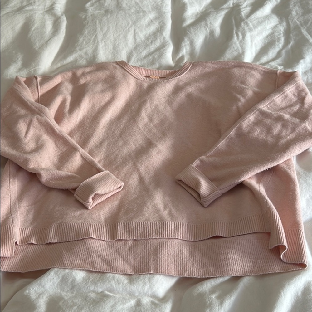 Pink free people sweater